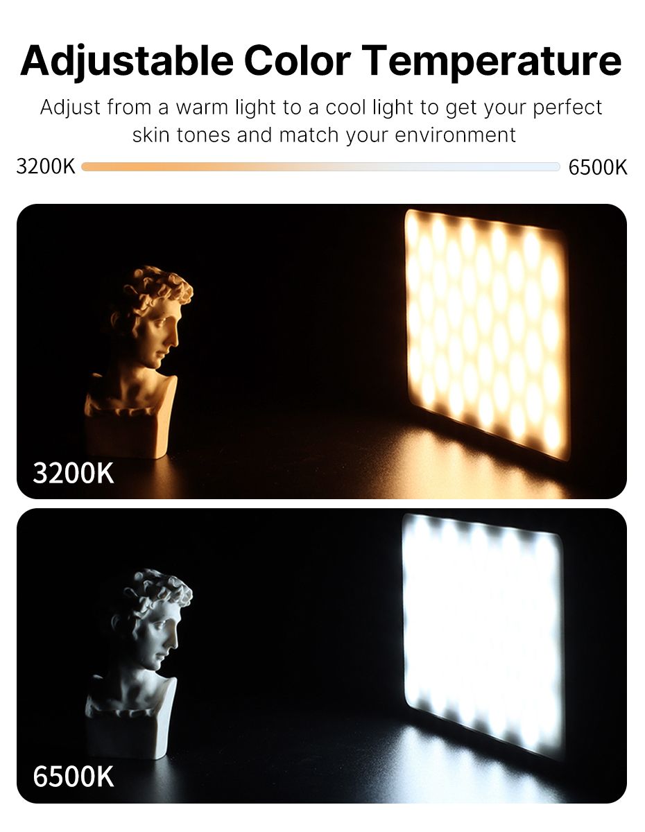 Přísavné LED světlo pro livestream z notebooku, telefonu, nebo tabletu 13